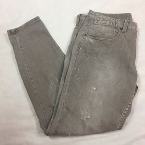 Free People Brown Distressed Denim Jeans Size 30